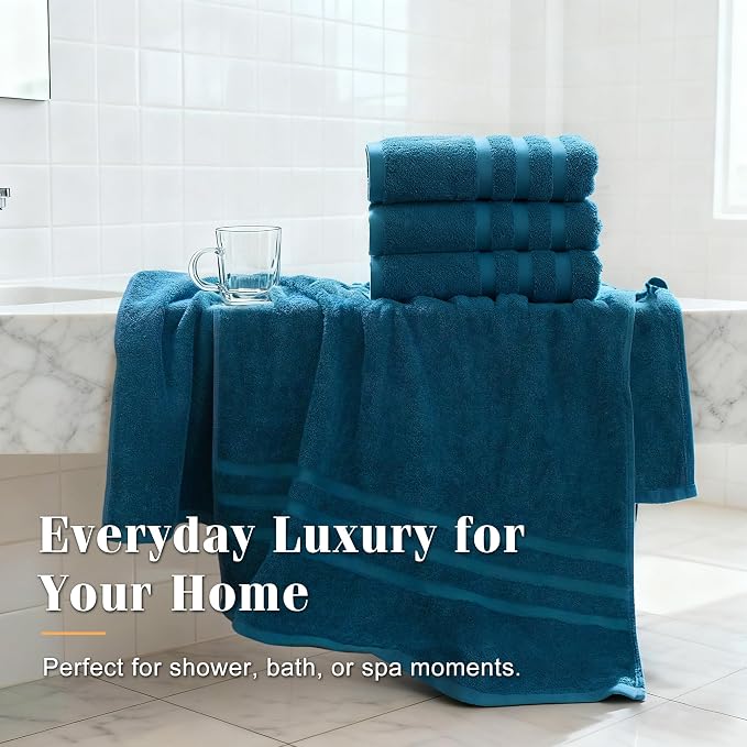 Cotton Bath Towel – Large 30x60 Inches, Thick & Absorbent Towel - Image 6
