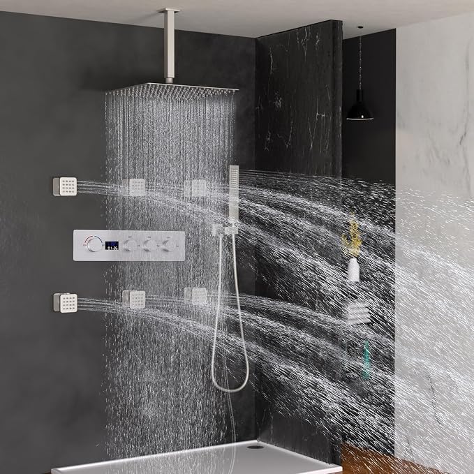 Triple Function Shower Diverter Valve Digital Display Shower Mixer Valve Kit - Image 9