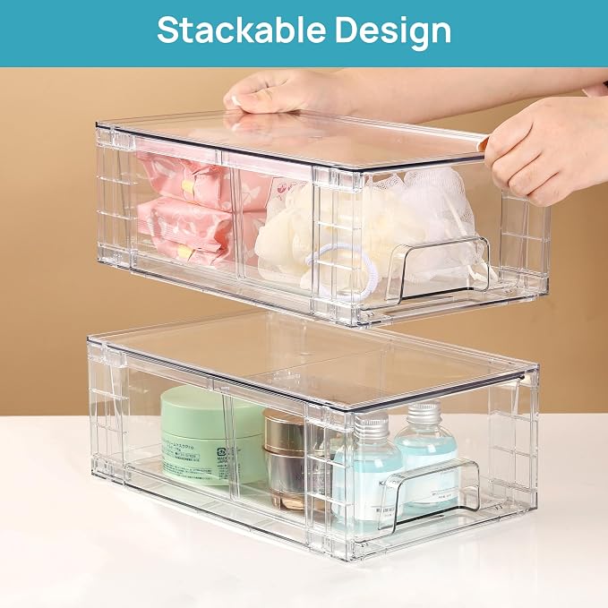 Vtopmart 10 Pack Stackable Storage Drawers, Easily Assemble Containers - Image 6