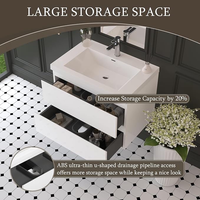 30 Inch Floating Bathroom Vanity - Image 3
