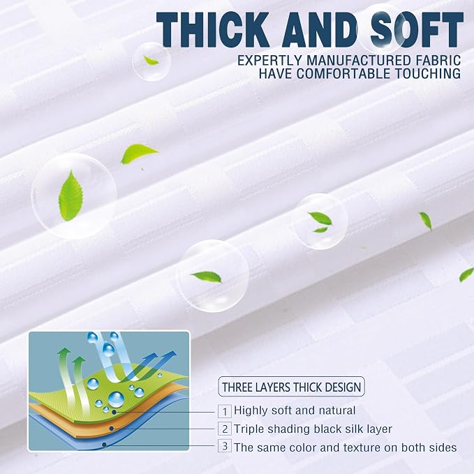 Conbo Mio Extra Wide No Hook Shower Curtain - Image 5