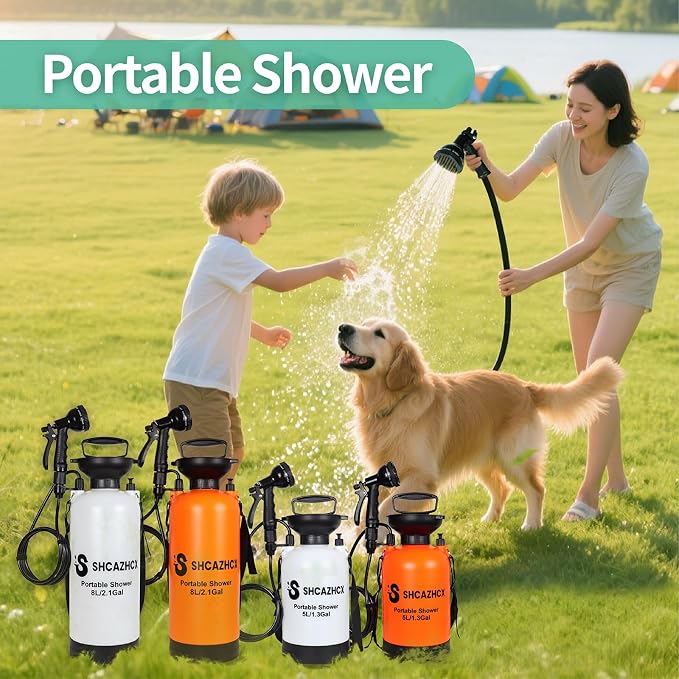 1.3 Gallon/5L Portable Outdoor Shower, 10 Spray Modes, No Power Needed - Image 3