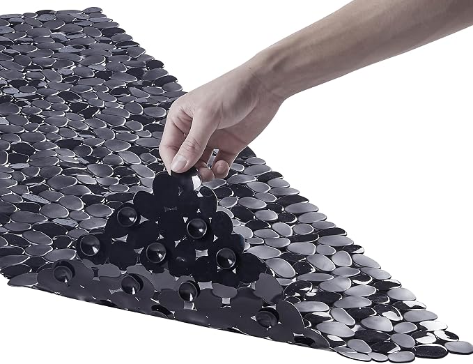 Bath Shower Mat Non Slip: Extra Large Pebble Bathtub mat by Webos