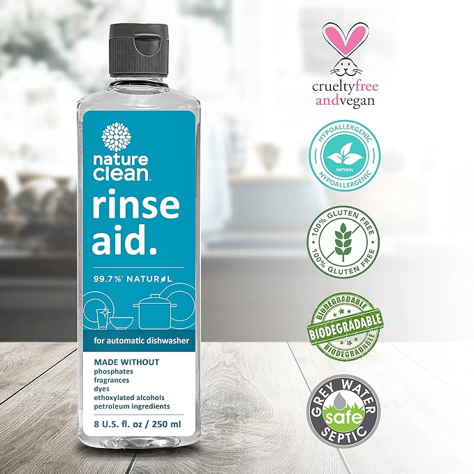 Nature Clean All Natural Dishwasher Rinse Aid Cleaner, Liquid Dishwasher Rinse - Image 6