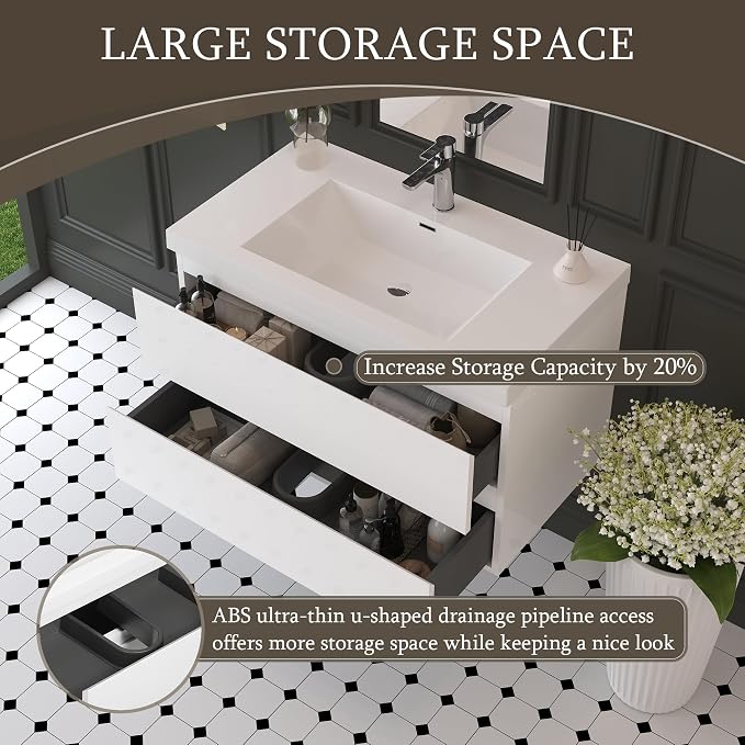 36 Inch Floating Bathroom Vanity - Image 3