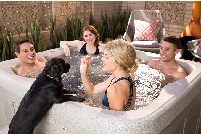LIFE SMART Spas Rock Solid 4-Person Plug and Play Hot Tub Spa - Image 2