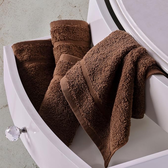 Hawmam Linen Luxury Cotton Washcloths 13x13 Inch - Image 4
