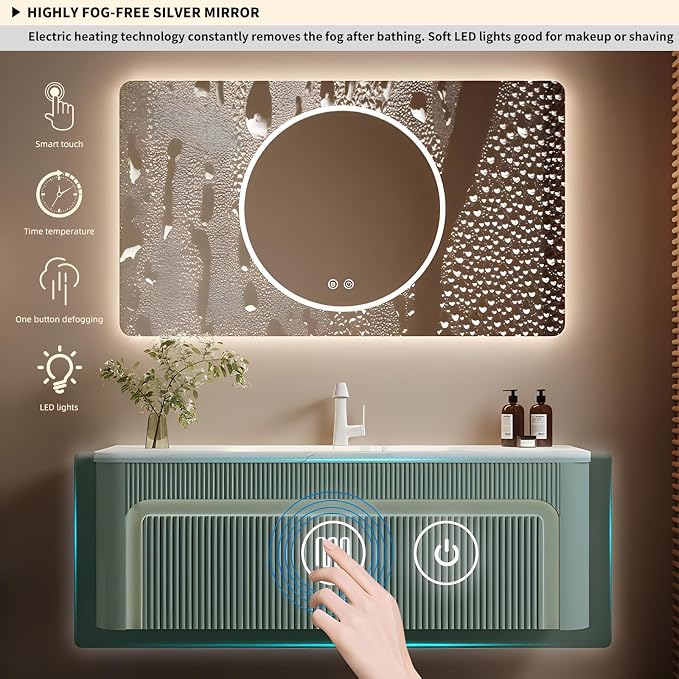 68 inch Bathroom Vanity, Elegant Floating Bathroom Vanity - Image 4