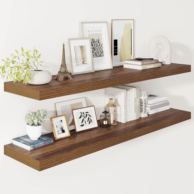 Vivelove Wide Floating Shelves for Wall 12 Inch Deep, 47.2" X 12" X 2" Floating by VIVELOVE