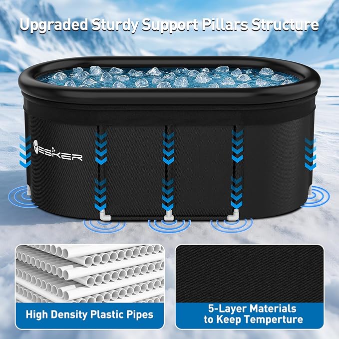 Yesker 110 Gal Oval Ice Bath Tub - Image 4