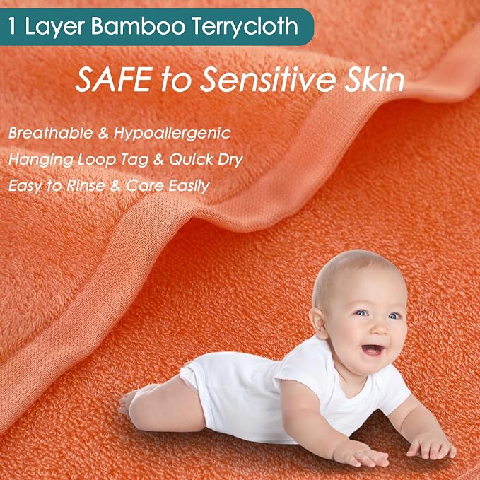 Wash Cloths 6 Pack, Super Soft and Gentle Face Towels on Sensitive Skin - Image 2