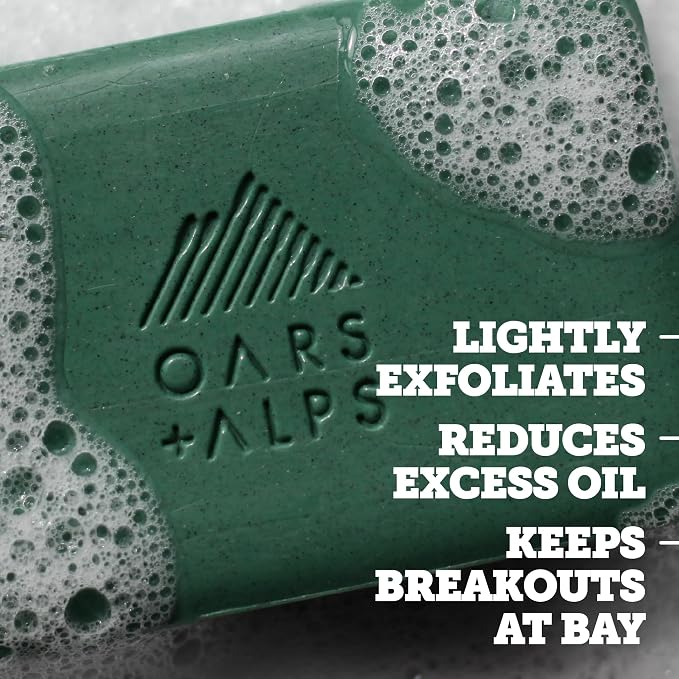 Oars + Alps Peppermint Charcoal Exfoliating Bar Soap - Image 3
