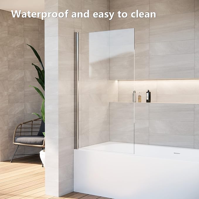 Shower Door Swing Bathtub Screen, 30 *W x 55*H in Bathtub Shower, Bathroom Door - Image 3