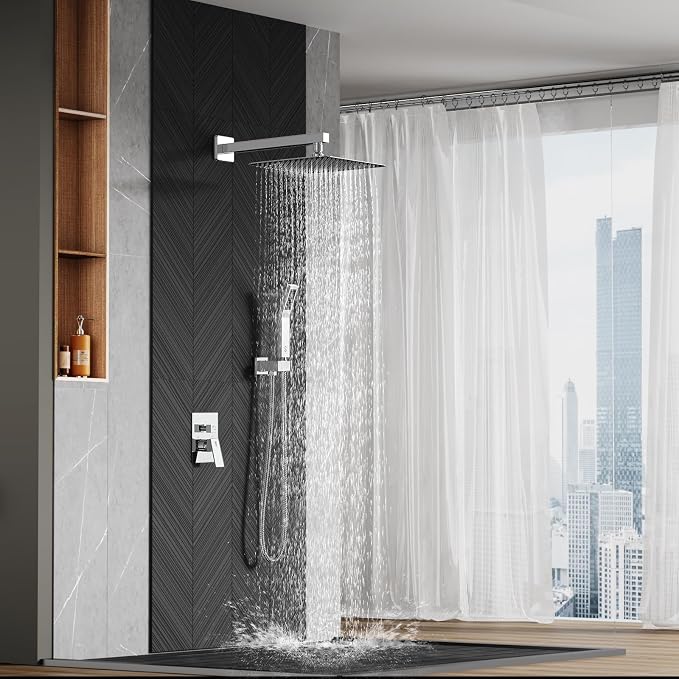 SR SUN RISE SRSH-F5043 Bathroom Luxury Rain Mixer Combo Set Wall Mounted - Image 9