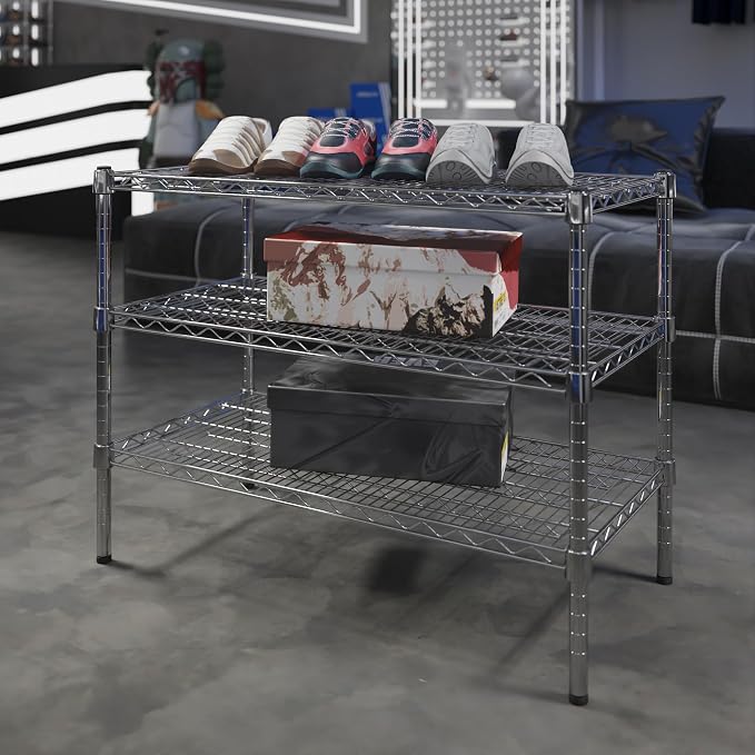18" Deep x 36" Wide x 27" Height Wire Shelving Kit | 3-Tier | NSF Commercial - Image 2