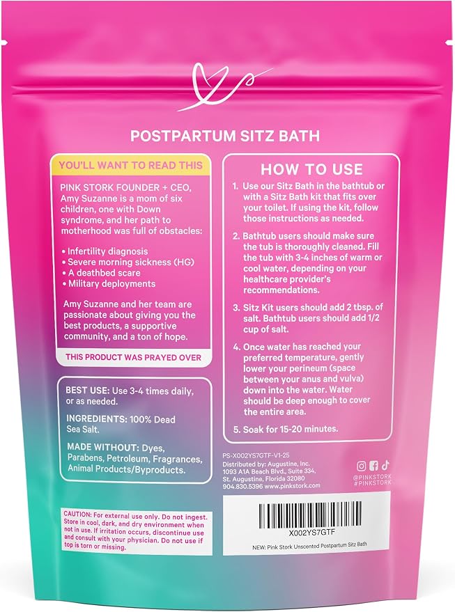 Pink Stork Postpartum Sitz Bath Soak: Dead Sea Salt - Image 7