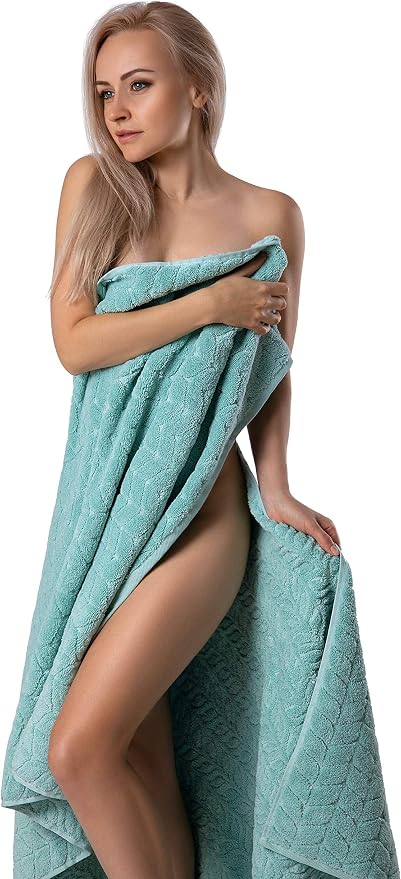 BAGNO MILANO Turkish Bath Towels, Soft Plush Jacquard Luxury Bath Towels - Image 4