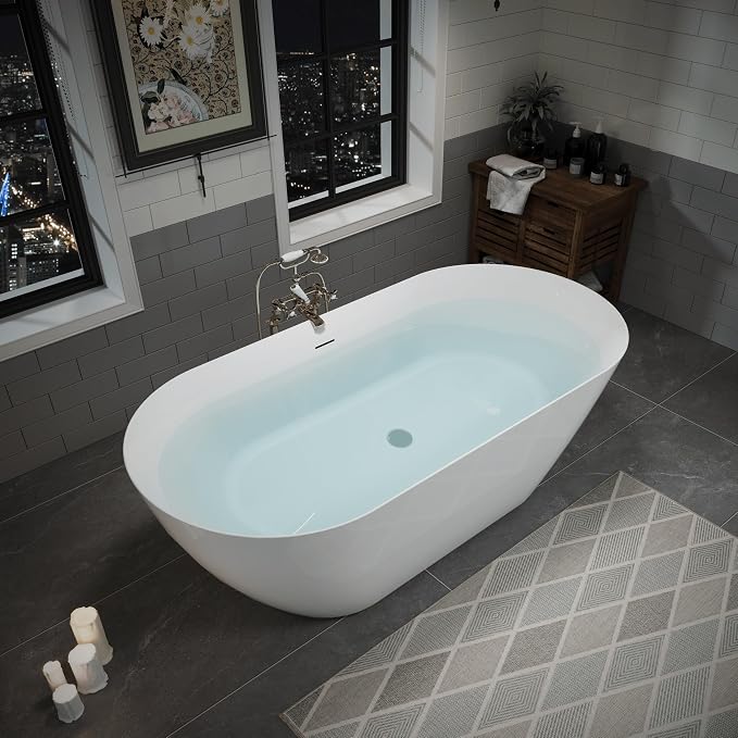 ABRUZZO 63" Acrylic Freestanding Bathtub - Image 4