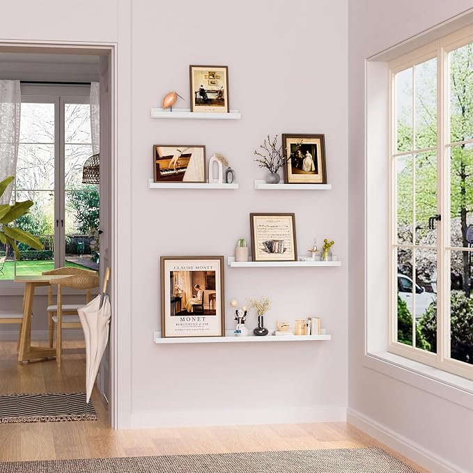 Heimlove Floating Shelves Set of 6, Display Shelf Organizer - Image 2