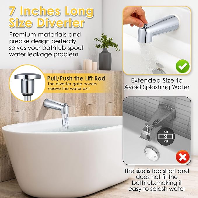 Enhon 7 Inch Slip on Tub Spout - Image 3