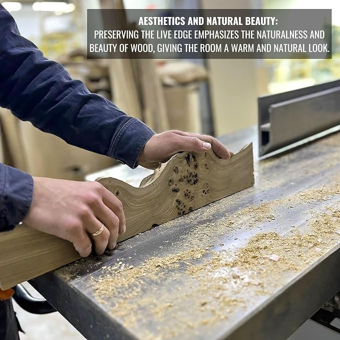 RWA Live Edge Floating Shelf – Unique Wood Floating Shelf - Image 7