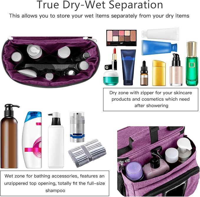 Bukere Portable Shower Caddy College Dorm Room Essential, Shower Caddy Tote Bag - Image 2