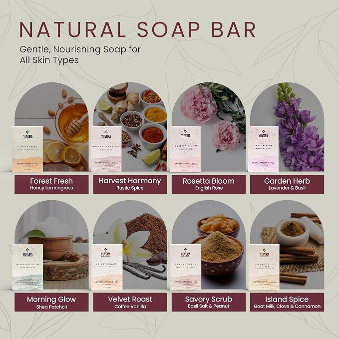8 Pcs Women Natural Handmade Body Soaps 5 OZ Pack Floral Radiance Long lasting - Image 3