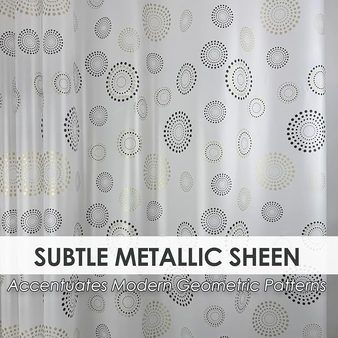 Plastic Shower Curtain Liner, Waterproof Printed PEVA Shower Curtain - Image 3