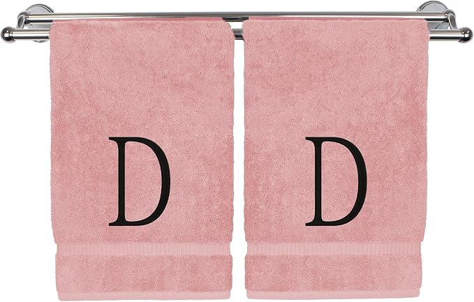 Monogrammed Hand Towel, Personalized Initial Gift, Extra Absorbent 100% Turkish by BareCotton