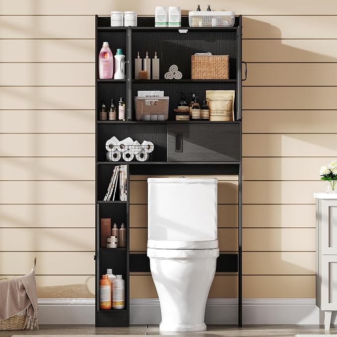 ChooChoo Over The Toilet Storage Cabinet, Farmhouse Bathroom Shelf Over Toilet - Image 5