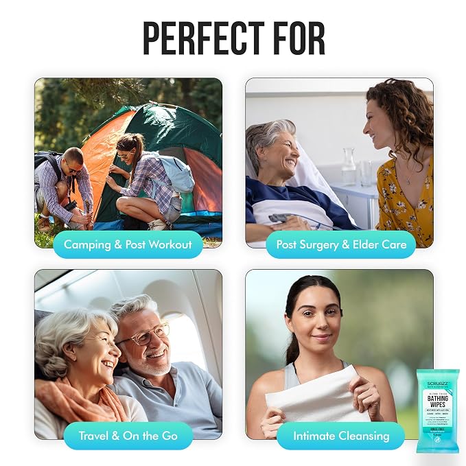 Extra Large Bath Wipes for Adults No Rinse - Image 6