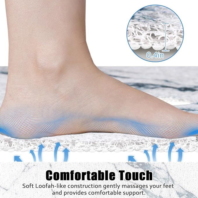 Square Shower Mat Non Slip: 31x31 Inch Shower Floor Mat - Image 4