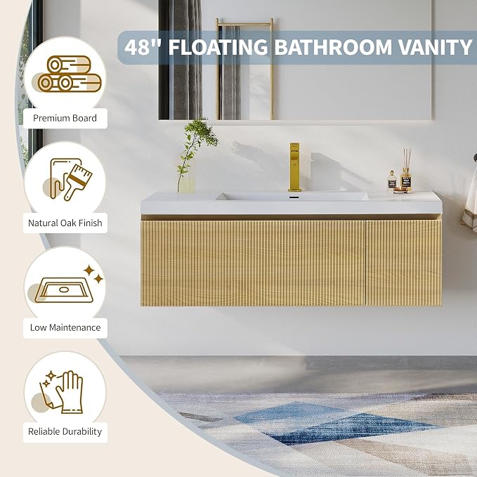 48'' Floating Bathroom Vanity - Image 2
