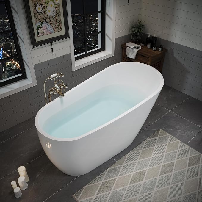 ABRUZZO 55" Acrylic Freestanding Bathtub - Image 4