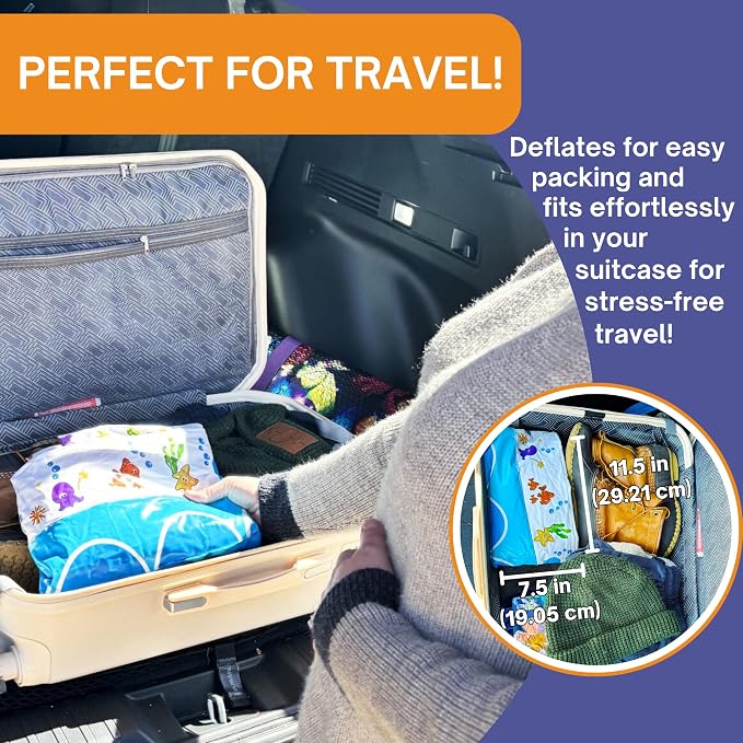 Mommy's Helper | Inflatable Under The Sea Baby Bathtub, Collapsible Safe Baby - Image 7