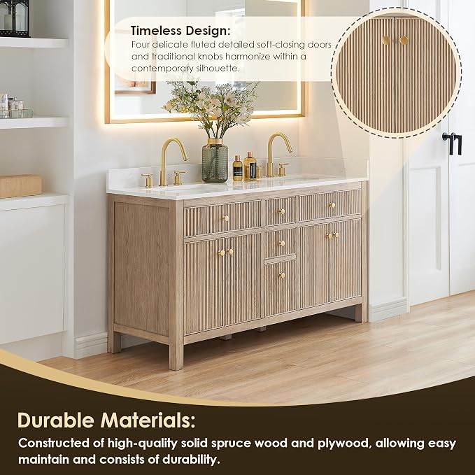 ALTAIR 60 in Bathroom Vanities Double Sink Vanity - Image 4