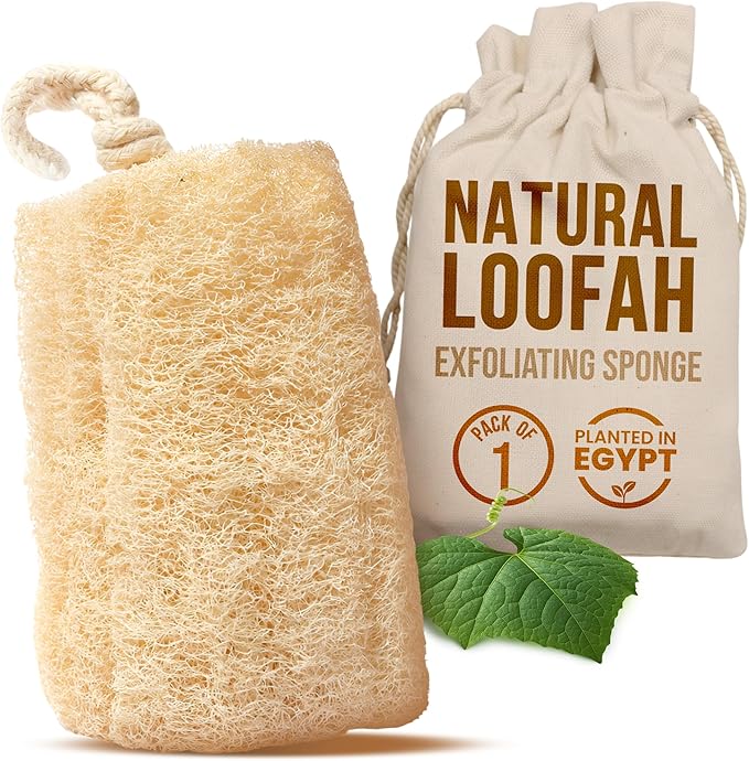 CraftsOfEgypt Natural Loofah Sponge – Egyptian Luffa Body Scrubber Pack of 1 by CraftsOfEgypt