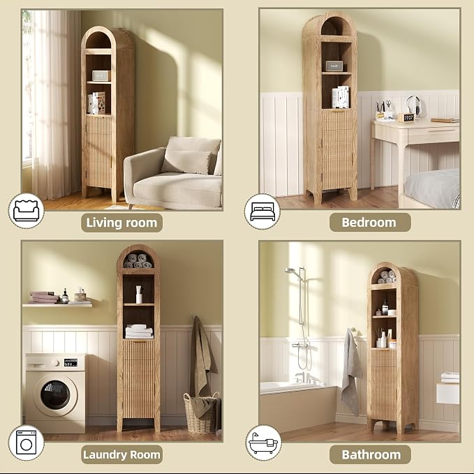 64.2" Arched Bathroom Storage Cabinet - Image 4