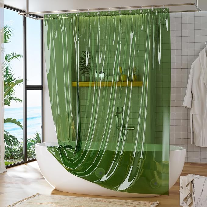 Titanker Shower Curtain Liner, Plastic Shower Liner PEVA 72 x 72 Lightweight - Image 2