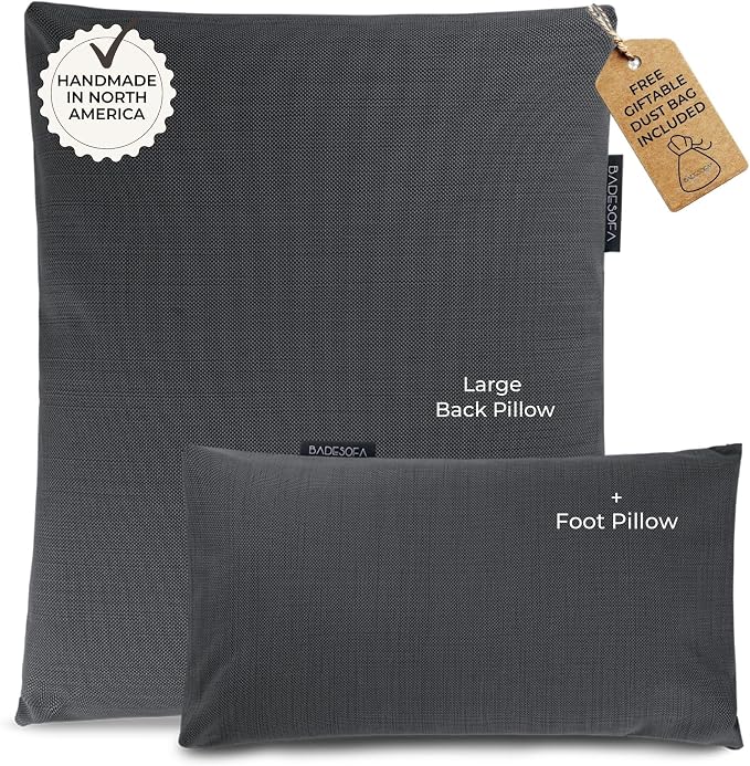 BADESOFA® Luxury Bath Pillow Set 2-Piece – Large Back Pillow & Foot Pillow by BADESOFA