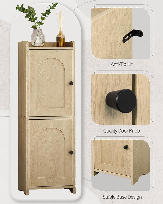 Bathroom Storage Cabinet, Corner Floor Cabinet - Image 6