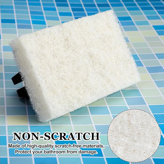 Maxdot 18 Pcs Handled Bath Scrubber Set, 15 Bathroom Scouring Pad 3 Bathtub - Image 4