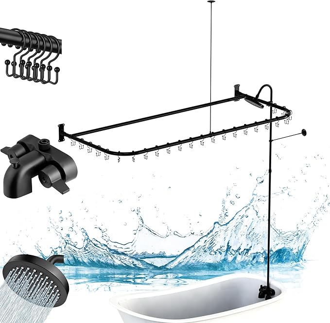 Clawfoot Tub Shower Kit, Add On Shower by Unknown
