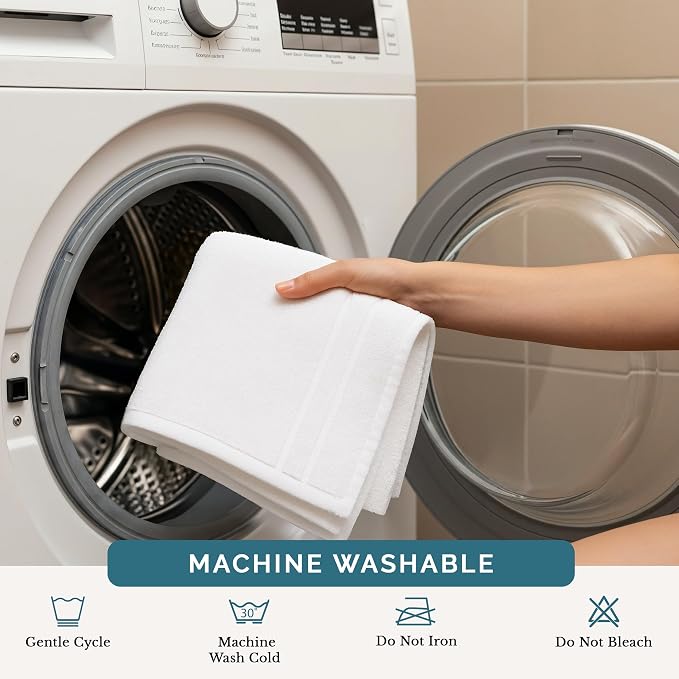 Casa Platino 100% Cotton Washcloths 6 Pack - Image 7