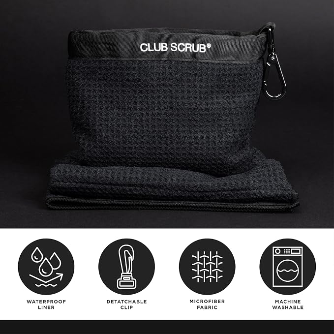Club Scrub Towel Pro, Golf Club and Ball Cleaning Pouch - Image 2