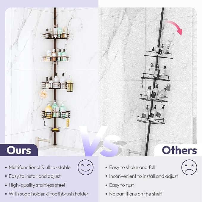 SWTYMIKI Shower Caddy Tension Pole - Image 2