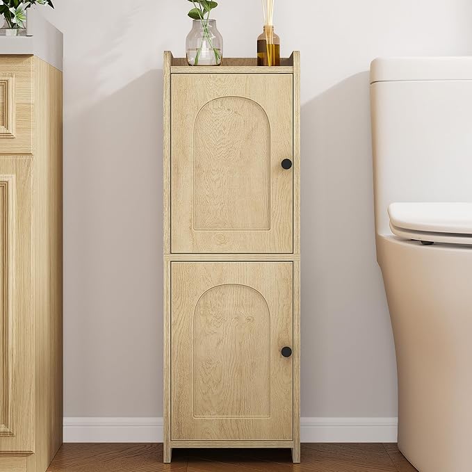 Bathroom Storage Cabinet, Corner Floor Cabinet by Hzuaneri