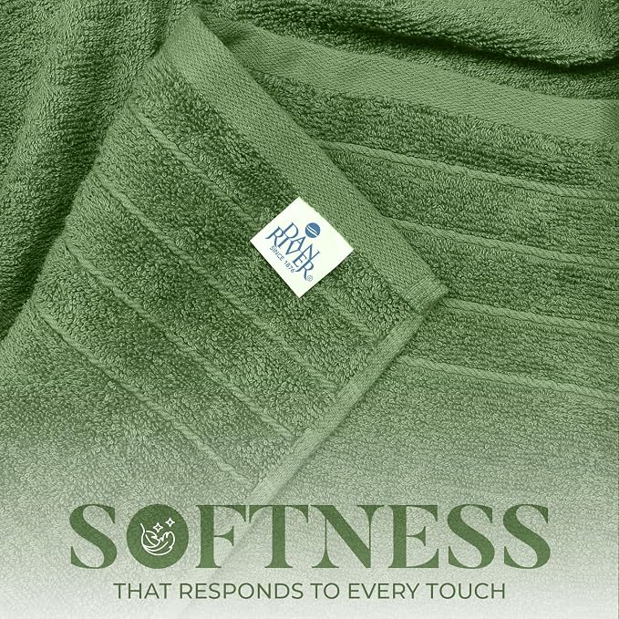DAN River Extra Large Bath Towels Set of 4, 30 x 60 Inches - Image 4