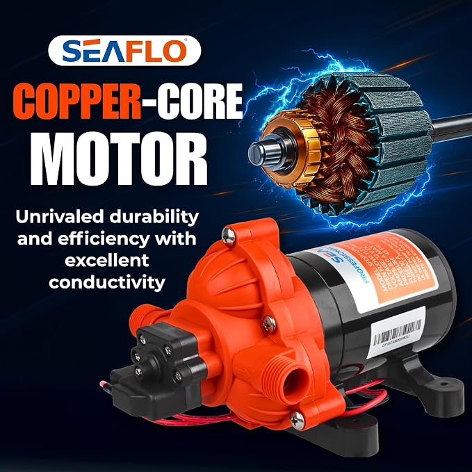 SEAFLO 33 Series 12V DC RV/Camper/Boat/Off-Grid Fresh Water Pressure Pump –12V - Image 9
