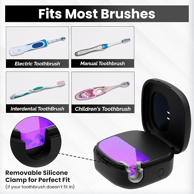 Portable UV Toothbrush Sanitizer Holder & Cleaner - Image 5